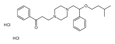 3-[4-[2-(3-methylbutoxy)-2-phenylethyl]piperazin-1-yl]-1-phenylpropan-1-one,dihydrochloride Structure