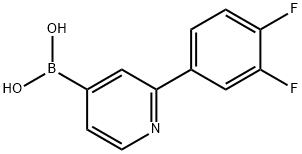 2-(3,4-Difluorophenyl)pyridine-4-boronic acid structure