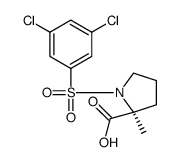 (2S)-1-(3,5-dichlorophenyl)sulfonyl-2-methylpyrrolidine-2-carboxylic acid Structure