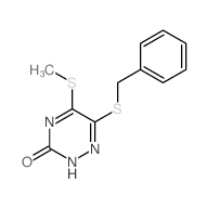 1,2,4-Triazin-3(2H)-one,5-(methylthio)-6-[(phenylmethyl)thio]- structure