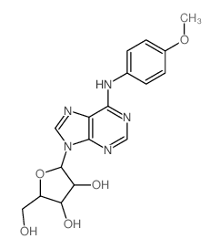 Adenosine,N-(4-methoxyphenyl)- structure