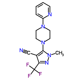 1-Methyl-5-[4-(2-pyridinyl)-1-piperazinyl]-3-(trifluoromethyl)-1H-pyrazole-4-carbonitrile Structure