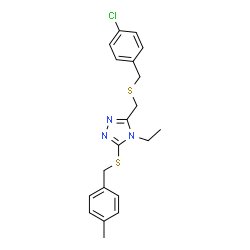 3-([(4-CHLOROBENZYL)SULFANYL]METHYL)-4-ETHYL-5-[(4-METHYLBENZYL)SULFANYL]-4H-1,2,4-TRIAZOLE Structure