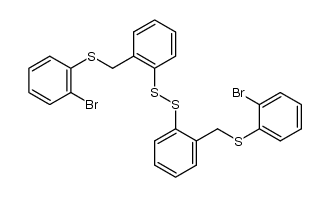 1,2-bis(2-(((2-bromophenyl)thio)methyl)phenyl)disulfane结构式