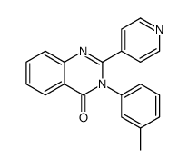 3-(3-Methylphenyl)-2-(4-pyridyl)quinazolin-4(3H)-one结构式