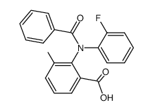 2-[N-Benzoyl(2-fluorophenyl)amino]-3-methylbenzoic acid Structure