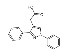 2-(1,3-diphenylpyrazol-4-yl)acetic acid Structure