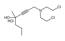 bis(2-chloroethyl)-(4-hydroxy-4-methylhept-2-ynyl)azanium,chloride结构式