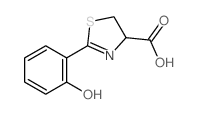 4-Thiazolecarboxylic acid, 4,5-dihydro-2-(2-hydroxyphenyl)-结构式