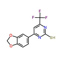 4-(1,3-benzodioxol-5-yl)-6-(trifluoromethyl)pyrimidine-2-thiol picture