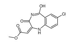 methyl 2-(7-chloro-3,5-dioxo-1H-1,4-benzodiazepin-2-ylidene)acetate Structure