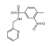 4-methyl-3-nitro-N-(pyridin-2-ylmethyl)benzenesulfonamide结构式