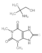 2-amino-2-methyl-propan-1-ol; 1,3-dimethyl-8-sulfanylidene-7,9-dihydropurine-2,6-dione结构式