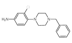 4-(4-Benzyl-1-piperazinyl)-3-chlorophenylamine structure