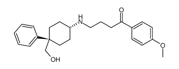 4-(4-Hydroxymethyl-4-phenyl-cyclohexylamino)-1-(4-methoxy-phenyl)-butan-1-one结构式