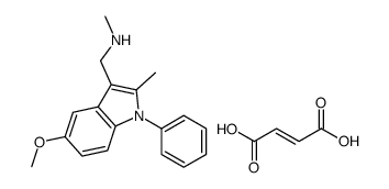 (E)-but-2-enedioic acid,1-(5-methoxy-2-methyl-1-phenylindol-3-yl)-N-methylmethanamine结构式