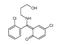 4-chloro-6-[(2-chlorophenyl)-(3-hydroxypropylamino)methylidene]cyclohexa-2,4-dien-1-one Structure