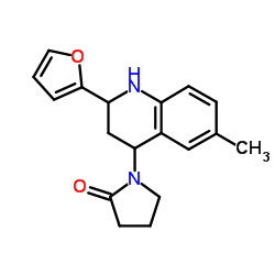 1-(2-FURAN-2-YL-6-METHYL-1,2,3,4-TETRAHYDRO-QUINOLIN-4-YL)-PYRROLIDIN-2-ONE Structure