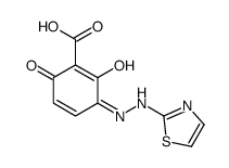 2-hydroxy-6-oxo-3-(1,3-thiazol-2-ylhydrazinylidene)cyclohexa-1,4-diene-1-carboxylic acid结构式