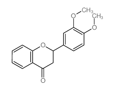 4H-1-Benzopyran-4-one,2-(3,4-dimethoxyphenyl)-2,3-dihydro- Structure