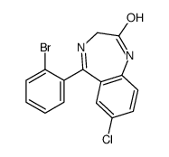 5-(2-bromophenyl)-7-chloro-1,3-dihydro-1,4-benzodiazepin-2-one Structure