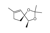 (4S,5S)-2,2,4,7-tetramethyl-1,3-dioxaspiro[4.4]non-6-ene结构式