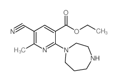 ETHYL 5-CYANO-6-METHYL-2-HOMOPIPERAZINONICOTINATE结构式