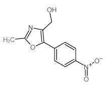 [2-methyl-5-(4-nitrophenyl)-1,3-oxazol-4-yl]methanol structure