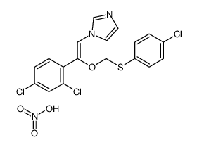 1-[(Z)-2-[(4-chlorophenyl)sulfanylmethoxy]-2-(2,4-dichlorophenyl)ethenyl]imidazole,nitric acid Structure