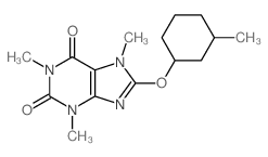 3,7-Dihydro-8-[(3-methylcyclohexyl)oxy]-1,3,7-trimethyl-1H-purine-2,6-dione structure