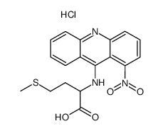 4-Methylsulfanyl-2-(1-nitro-acridin-9-ylamino)-butyric acid; hydrochloride Structure