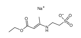 N-(1-Methyl-2-ethoxycarbonylvinyl)taurine sodium salt结构式