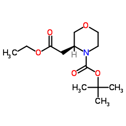 (S)-tert-Butyl 3-(2-ethoxy-2-oxoethyl)morpholine-4-carboxylate Structure