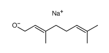 sodium 3,7-dimethylocta-2,6-dien-1-olate结构式