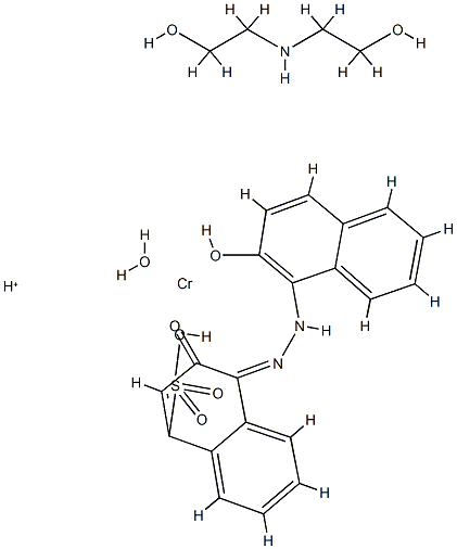 hydrogen hydroxy[3-hydroxy-4-[(2-hydroxy-1-naphthyl)azo]naphthalene-1-sulphonato(3-)]chromate(1-), compound with 2,2'-iminodiethanol (1:1) picture