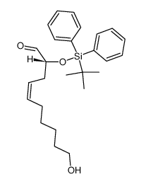 (R,Z)-2-((tert-butyldiphenylsilyl)oxy)-10-hydroxydec-4-enal结构式