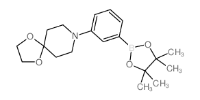 8-(3-(4,4,5,5-四甲基-1,3,2-二恶硼烷-2-基)苯基)-1,4-二恶-8-氮杂螺[4.5]癸烷结构式