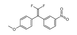 Benzene, 1-[2,2-difluoro-1-(4-methoxyphenyl)ethenyl]-3-nitro结构式