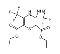 diethyl 3-amino-3,5-bis(trifluoromethyl)-3,4-dihydro-2H-1,4-thiazine-2,6-dicarboxylate Structure