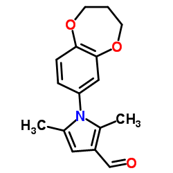 1-(3,4-Dihydro-2H-1,5-benzodioxepin-7-yl)-2,5-dimethyl-1H-pyrrole-3-carbaldehyde Structure