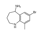 7-bromo-9-methyl-2,3,4,5-tetrahydro-1H-1-benzazepin-5-amine结构式