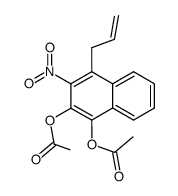 4-allyl-3-nitronaphthalene-1,2-diyl diacetate结构式