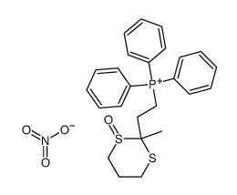 [2-(2-Methyl-1-oxo-1λ4-[1,3]dithian-2-yl)-ethyl]-triphenyl-phosphonium; nitrate结构式