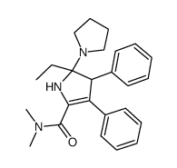 5-ethyl-N,N-dimethyl-3,4-diphenyl-5-(pyrrolidin-1-yl)-4,5-dihydro-1H-pyrrole-2-carboxamide Structure