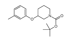 tert-butyl 3-(3-methylphenoxy)piperidine-1-carboxylate Structure