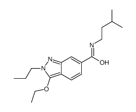 3-ethoxy-N-(3-methylbutyl)-2-propylindazole-6-carboxamide结构式