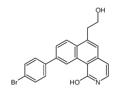 9-(4-bromophenyl)-6-(2-hydroxyethyl)-2H-benzo[h]isoquinolin-1-one结构式
