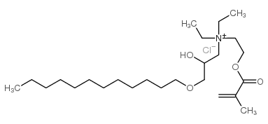 [3-(dodecyloxy)-2-hydroxypropyl]diethyl[2-[(2-methyl-1-oxoallyl)oxy]ethyl]ammonium chloride结构式