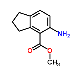 Methyl 5-amino-4-indanecarboxylate结构式