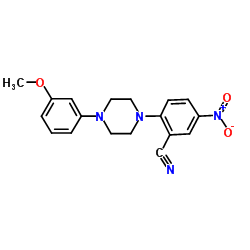 2-[4-(3-Methoxyphenyl)-1-piperazinyl]-5-nitrobenzonitrile structure